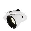 SLV LED Ceiling recessed luminaire NUMINOS® GIMBLE M, 4000K, 40°, white/black