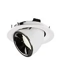 SLV LED Ceiling recessed luminaire NUMINOS® GIMBLE M, 4000K, 40°, white/chrome