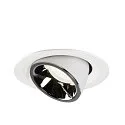 SLV LED Ceiling recessed luminaire NUMINOS® GIMBLE M, 4000K, 40°, white/chrome