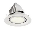 SLV LED Ceiling recessed luminaire NUMINOS® GIMBLE M, 4000K, 55°, white