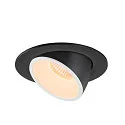 SLV LED Ceiling recessed luminaire NUMINOS® GIMBLE L, 2700K, 40°, black/white