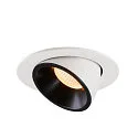 SLV LED Ceiling recessed luminaire NUMINOS® GIMBLE L, 3000K, 40°, white/black