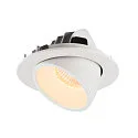 SLV LED Ceiling recessed luminaire NUMINOS® GIMBLE L, 3000K, 40°, white