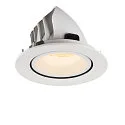 SLV LED Ceiling recessed luminaire NUMINOS® GIMBLE L, 3000K, 55°, white