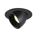 LED Ceiling recessed luminaire NUMINOS® GIMBLE L, 4000K, 40°, black