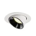 SLV LED Ceiling recessed luminaire NUMINOS® GIMBLE L, 4000K, 55°, white/chrome