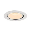 SLV LED Ceiling recessed luminaire NUMINOS® GIMBLE XL, 2700K, 20°, white