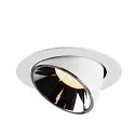 SLV LED Ceiling recessed luminaire NUMINOS® GIMBLE XL, 2700K, 20°, white/chrome