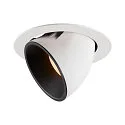 LED Ceiling recessed luminaire NUMINOS® GIMBLE XL, 2700K, 40°, white/black