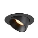 LED Ceiling recessed luminaire NUMINOS® GIMBLE XL, 3000K, 20°, black