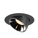 SLV LED Ceiling recessed luminaire NUMINOS® GIMBLE XL, 3000K, 20°, black/chrome