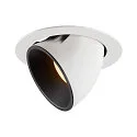 LED Ceiling recessed luminaire NUMINOS® GIMBLE XL, 3000K, 20°, white/black