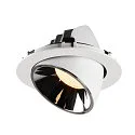 SLV LED Ceiling recessed luminaire NUMINOS® GIMBLE XL, 3000K, 20°, white/chrome