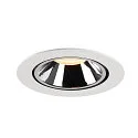 SLV LED Ceiling recessed luminaire NUMINOS® GIMBLE XL, 3000K, 20°, white/chrome