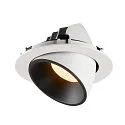 SLV LED Ceiling recessed luminaire NUMINOS® GIMBLE XL, 3000K, 55°, white/black