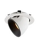 SLV LED Ceiling recessed luminaire NUMINOS® GIMBLE XL, 3000K, 55°, white/black