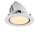 SLV LED Ceiling recessed luminaire NUMINOS® GIMBLE XL, 3000K, 55°, white