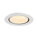 SLV LED Ceiling recessed luminaire NUMINOS® GIMBLE XL, 3000K, 55°, white