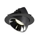 SLV LED Ceiling recessed luminaire NUMINOS® GIMBLE XL, 4000K, 55°, black/chrome
