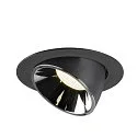 SLV LED Ceiling recessed luminaire NUMINOS® GIMBLE XL, 4000K, 55°, black/chrome