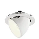 SLV LED Ceiling recessed luminaire NUMINOS® GIMBLE XL, 4000K, 20°, white