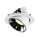SLV LED Ceiling recessed luminaire NUMINOS® GIMBLE XL, 4000K, 40°, white/chrome