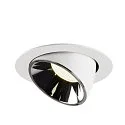 SLV LED Ceiling recessed luminaire NUMINOS® GIMBLE XL, 4000K, 40°, white/chrome
