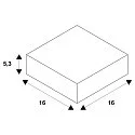 SLV Mounting frame for NUMINOS® XS, 160/70mm, square, black