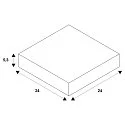 SLV Mounting frame for NUMINOS® XL, 240/180mm, round, white