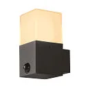 SLV Wall luminaire GRAFIT, E27, square sensor, anthracite