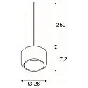 pendant luminaire PANTILO 28 PD E27 IP20, gold