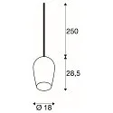 SLV pendant luminaire PANTILO OVAL PD E27 IP20, copper