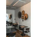 pendant luminaire ASTO TUBE 1 flame, round, rigid GU10 IP20, black dimmable