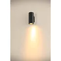 wall luminaire ASTO TUBE down, 1 flame, cylindrical, rigid GU10 IP20, black dimmable