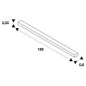 SLV 3-phase recessed track S-TRACK PHASE & DALI 1M DALI controllable, white
