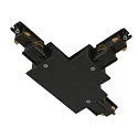 3-phase T-connector S-TRACK PHASE & DALI built-in version, DALI controllable, earth left, earth outside, black