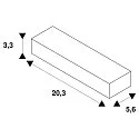 SLV 3-phase straight connector S-TRACK PHASE & DALI built-in version, DALI controllable, with feed-in option, white