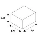 SLV 3-phase end cap S-TRACK PHASE & DALI isolated, mechanical, built-in version, white