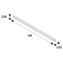 surface-mounted track TRACK 48V standard, DALI controllable, black
