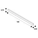 SLV surface-mounted track TRACK 48V DALI controllable, low, white