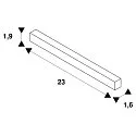 SLV flex connector TRACK 48V DALI controllable, electric, black