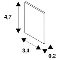 SLV end cap TRACK 48V for recessed track, black