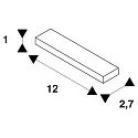 SLV track reinforcement plate TRACK 48V with suspension kit, black