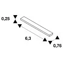 SLV track reinforcement plate TRACK 48V for recessed track, grey