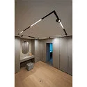 SLV track spot IN-LINE 44 DALI 48V rigid, DALI controllable IP20, black dimmable