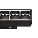 SLV track spot IN-LINE 44 DALI 48V - DARKLIGHT REFLECTOR rigid, DALI controllable IP20, black dimmable