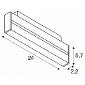 SLV track spot IN-LINE 24 DALI MOVE 48V - DARKLIGHT REFLECTOR swivelling, DALI controllable IP20, black dimmable