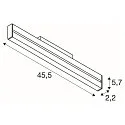 SLV track spot IN-LINE 24 DALI MOVE 48V - DARKLIGHT REFLECTOR swivelling, DALI controllable IP20, white dimmable