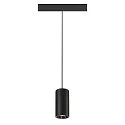 SLV pendant luminaire NUMINOS® S TRACK 48V DALI controllable IP20, chrome, black dimmable