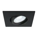 SLV cover UNIVERSAL DOWNLIGHT IP20 square, swivelling, black